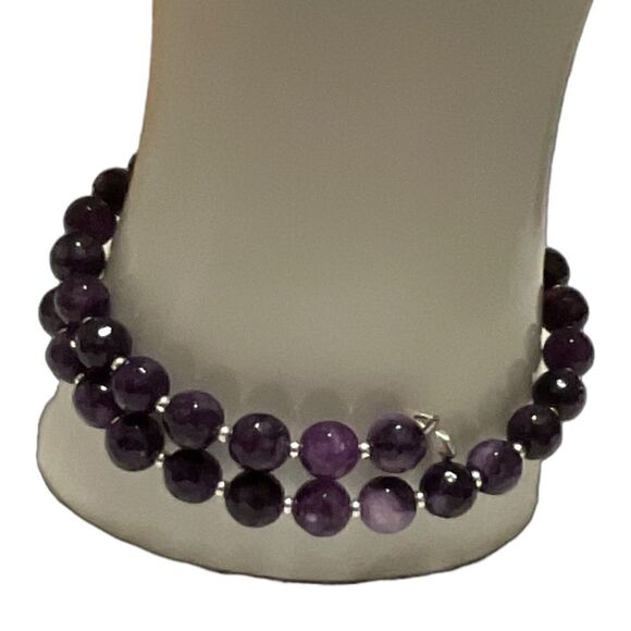 Real Amethyst Wrap Bracelet - Picture 2 of 11